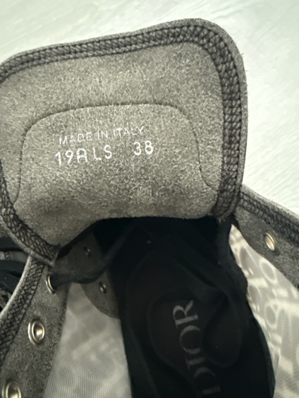 B23 League High-Top Sneaker Black Dior Oblique Canvas - Picture 6 of 7